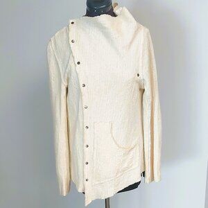 Hunt  & Gather Snap Front Asymmetrical Cardigan Sweater - Size S/M